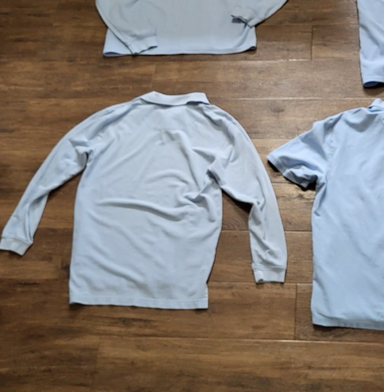 Boys Izod polo style shirt long sleeves light blue size large 10-12