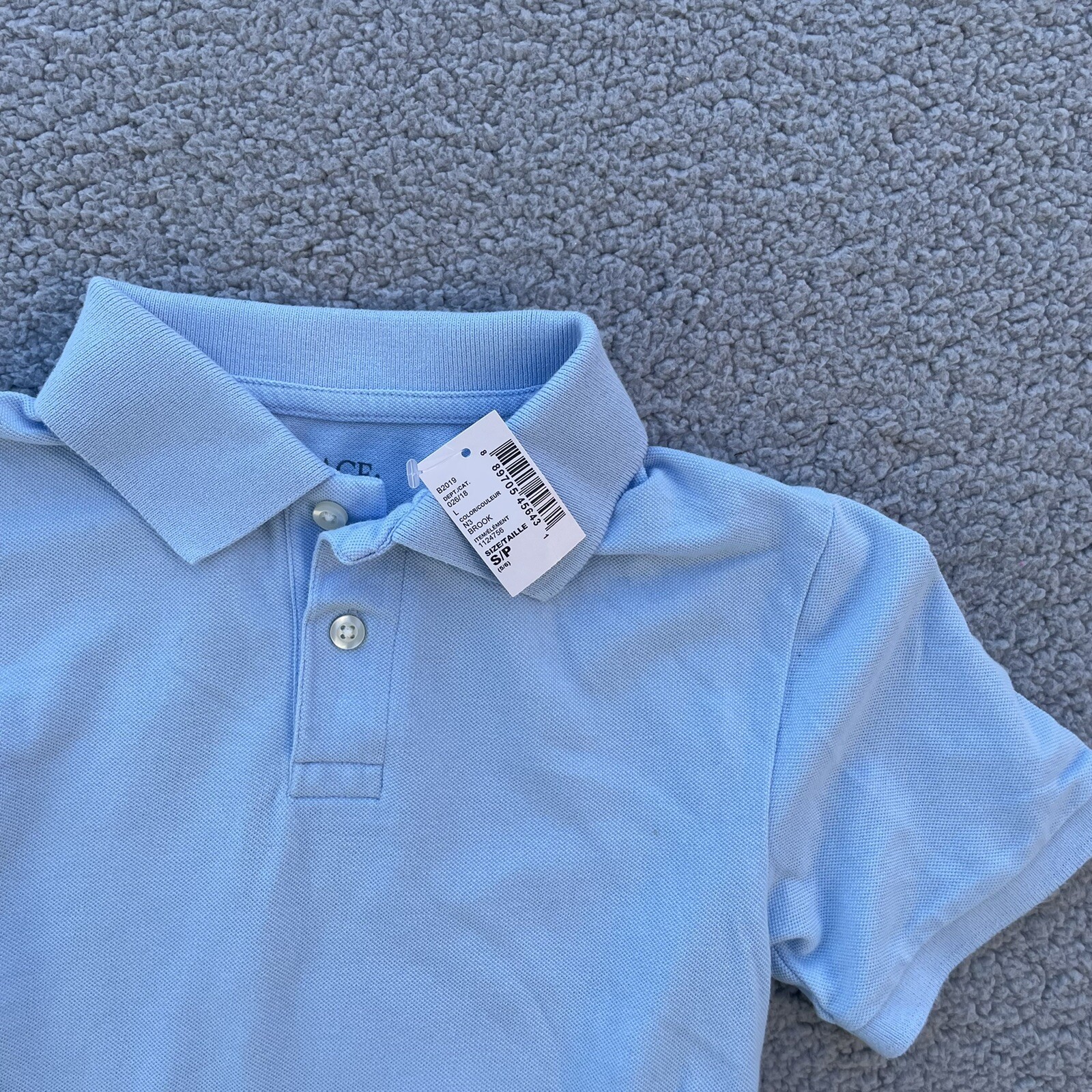 Old Navy Boy’s Blue Short Sleeve School Uniform Polo Shirt Size S (5-6)