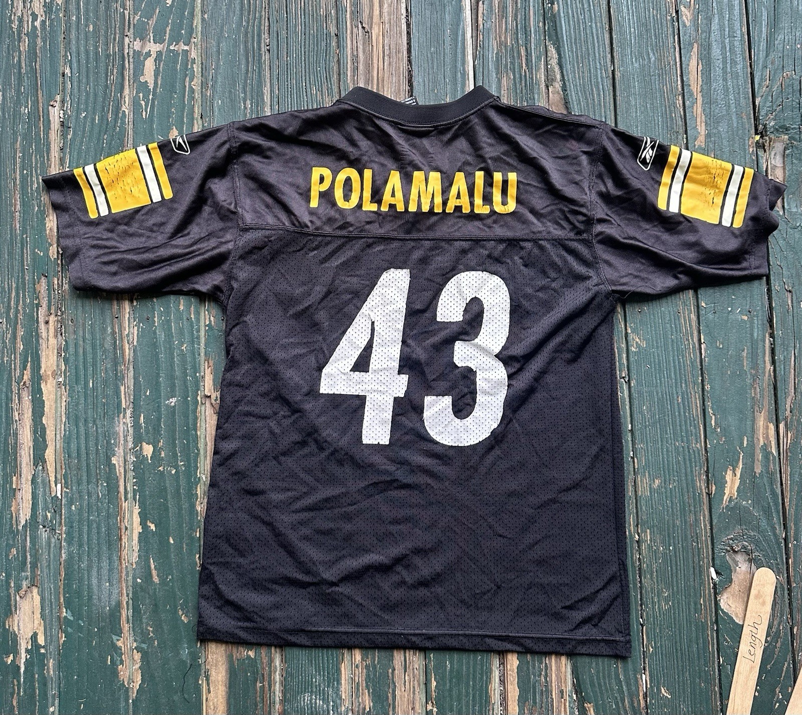 NFL Pittsburgh Steelers Football Jersey #43 Troy Polamalu Kids Large