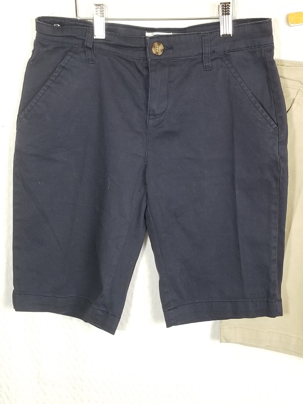 Old Navy Boys Built-In Flex Straight Uniform Shorts Blue/Beige Size 14 Lot of 3