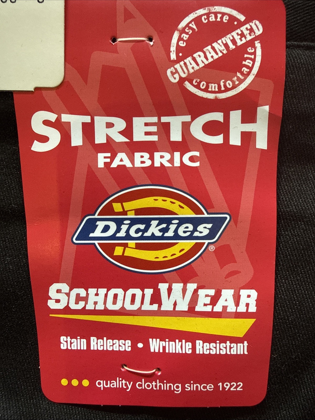 Dickies Boys Uniform School Shorts Black Size 18 Wrinkle Resistant