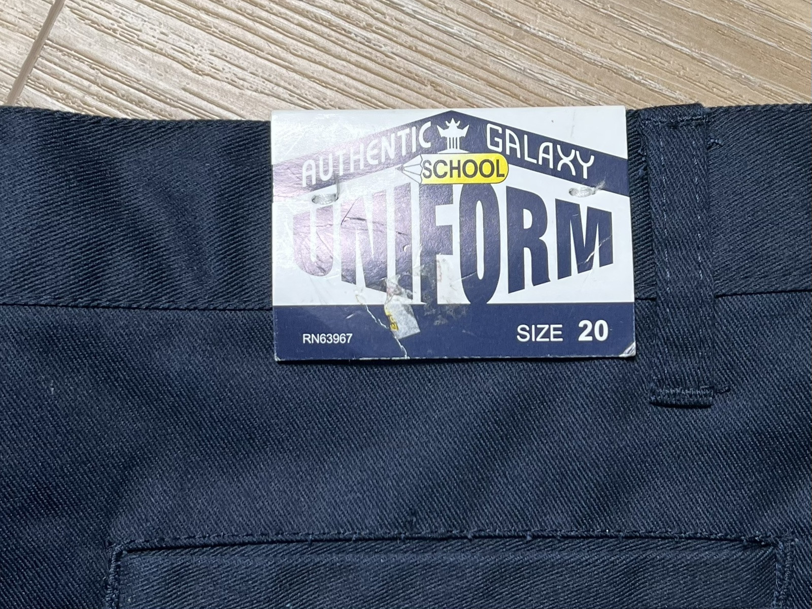 NWT Authentic Galaxy School Uniform Shorts Sz 20 SET OF 2 Khaki Navy Flat READ
