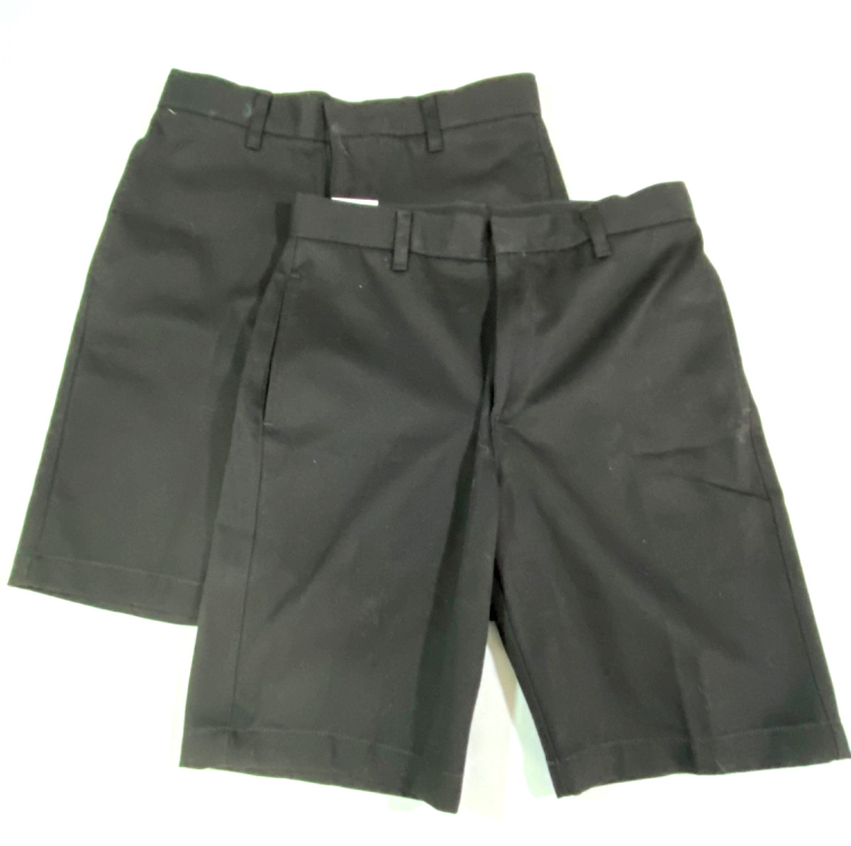 Mills Uniform Co. Boy’s Black Twill Shorts Size Regular 16 Adj. Waist Lot of 2