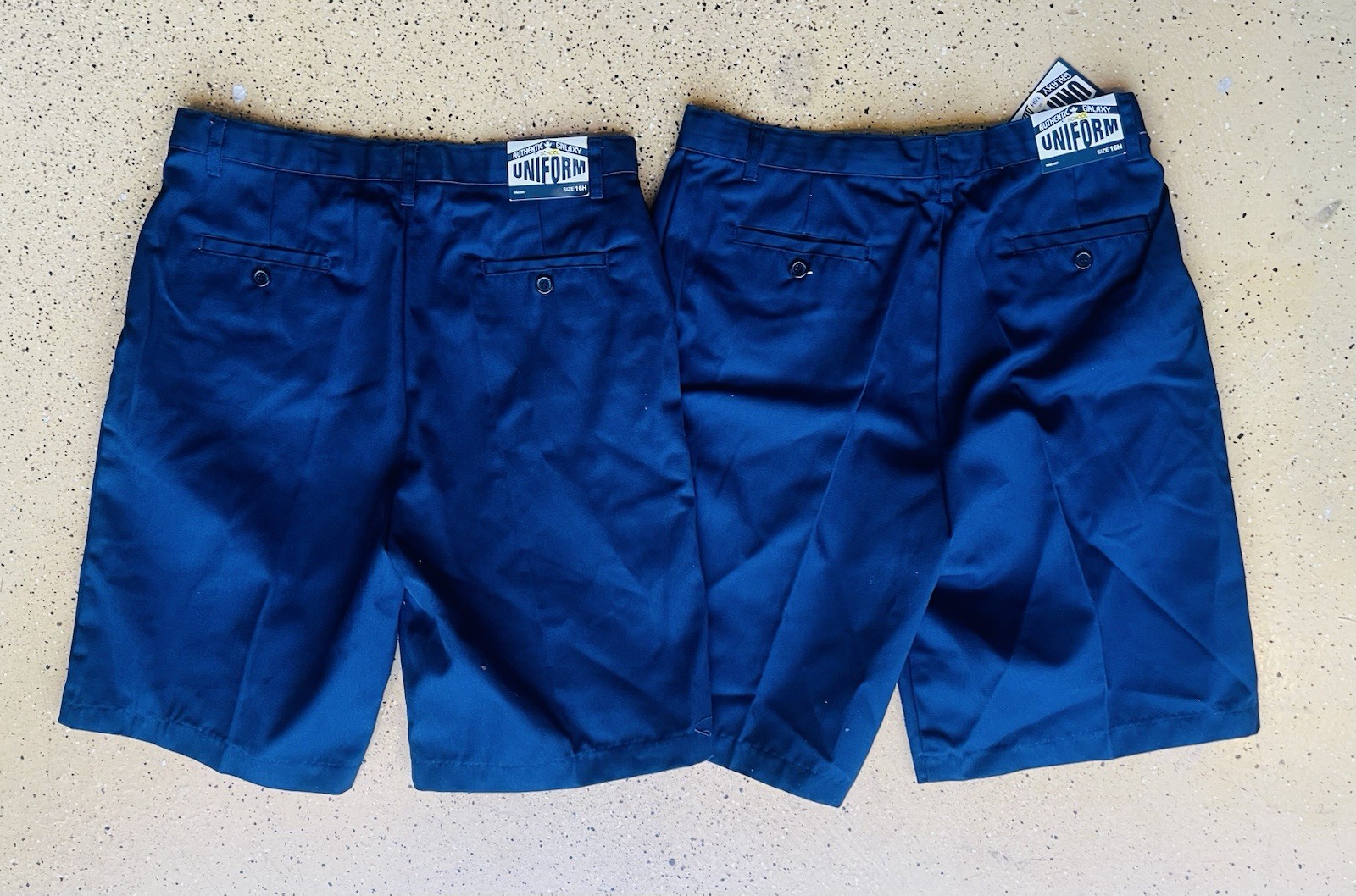 Lot Of 2 Authentic Galaxy Blue Adj-Waist Husky Uniform Shorts sz 16H New NWT
