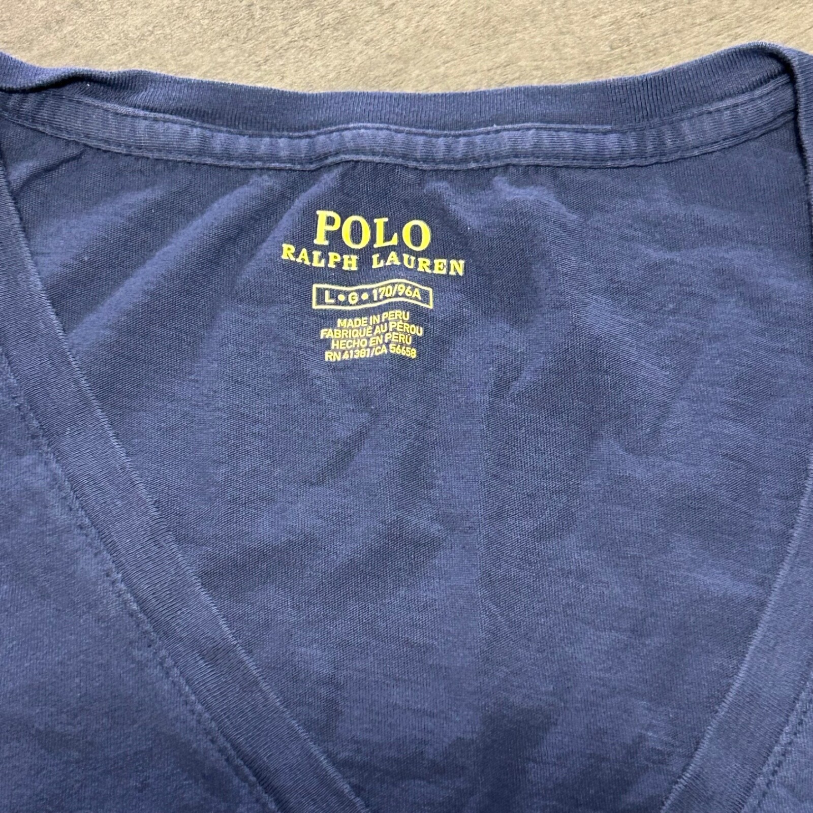 POLO Ralph Lauren Boys Dark Navy Blue T Shirt Size Large School Uniform