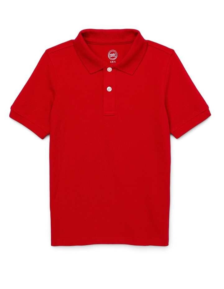 Wonder Nation Boys School Uniform Short Sleeves Pique Polo Shirt Choose Size (DM