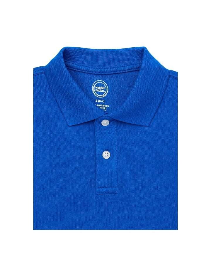 Wonder Nation Boys School Uniform Short Sleeves Pique Polo Shirt Choose Size (DM