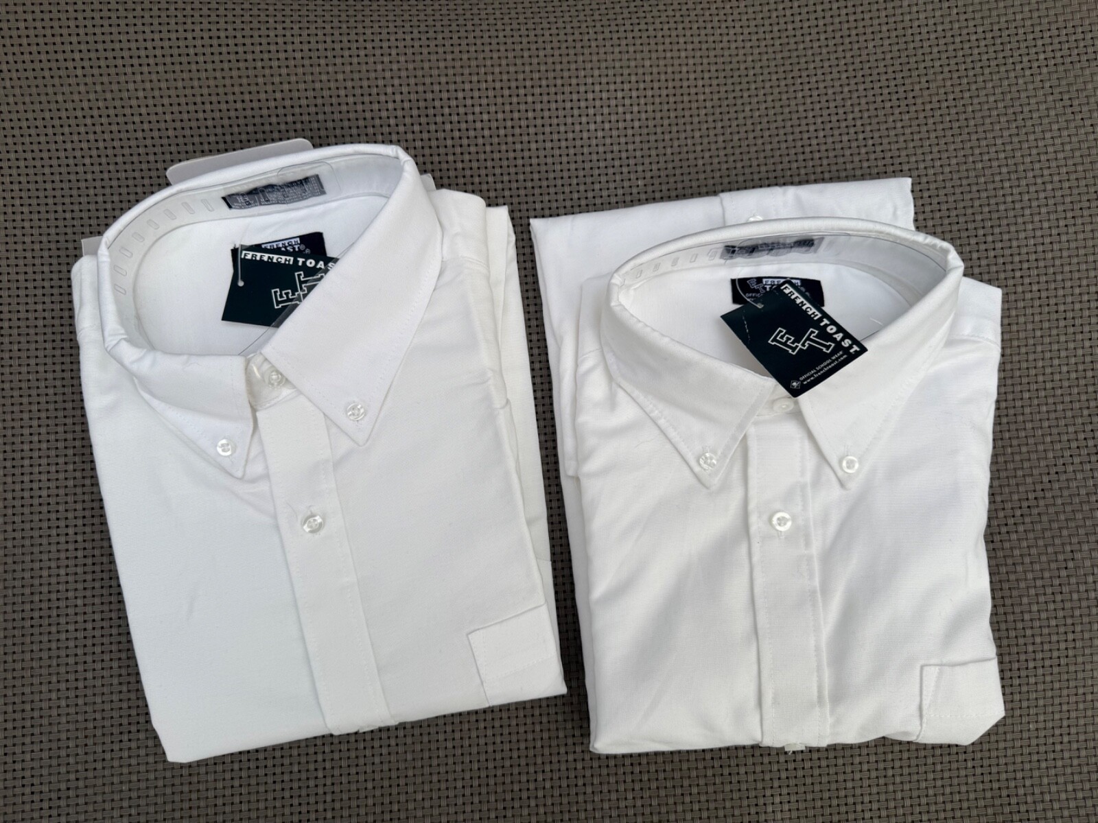 New lot of 2 Boys FRENCH TOAST FORMAL UNIFORM WHITE BUTTON DOWN Shirts 16H-18H