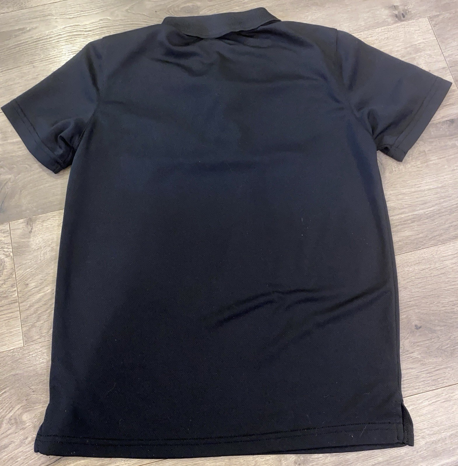 BCG Boys Dry Fit Polo Shirt Black Sz Medium 10/12 Pit 2 P 15” Shoulder 2 W 21.5”