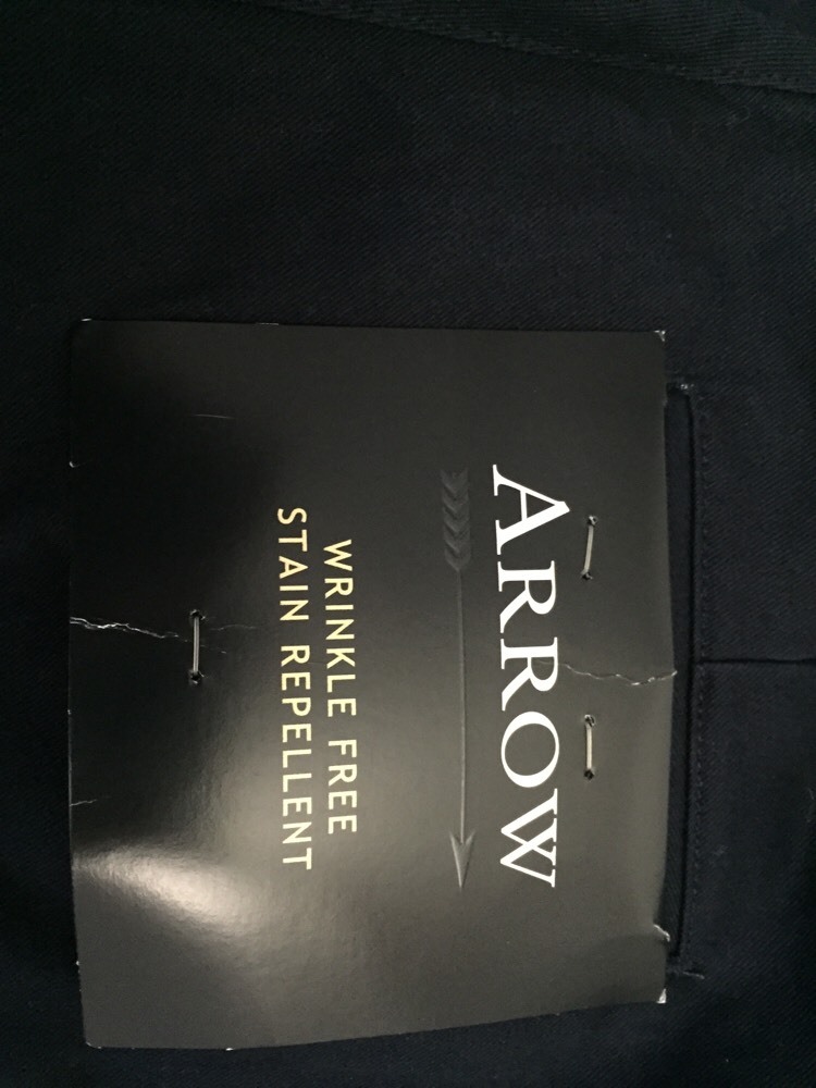 Arrow Boys Pleated Easy Care Wrinkle Free Stain Repellent Pants Navy Size 18