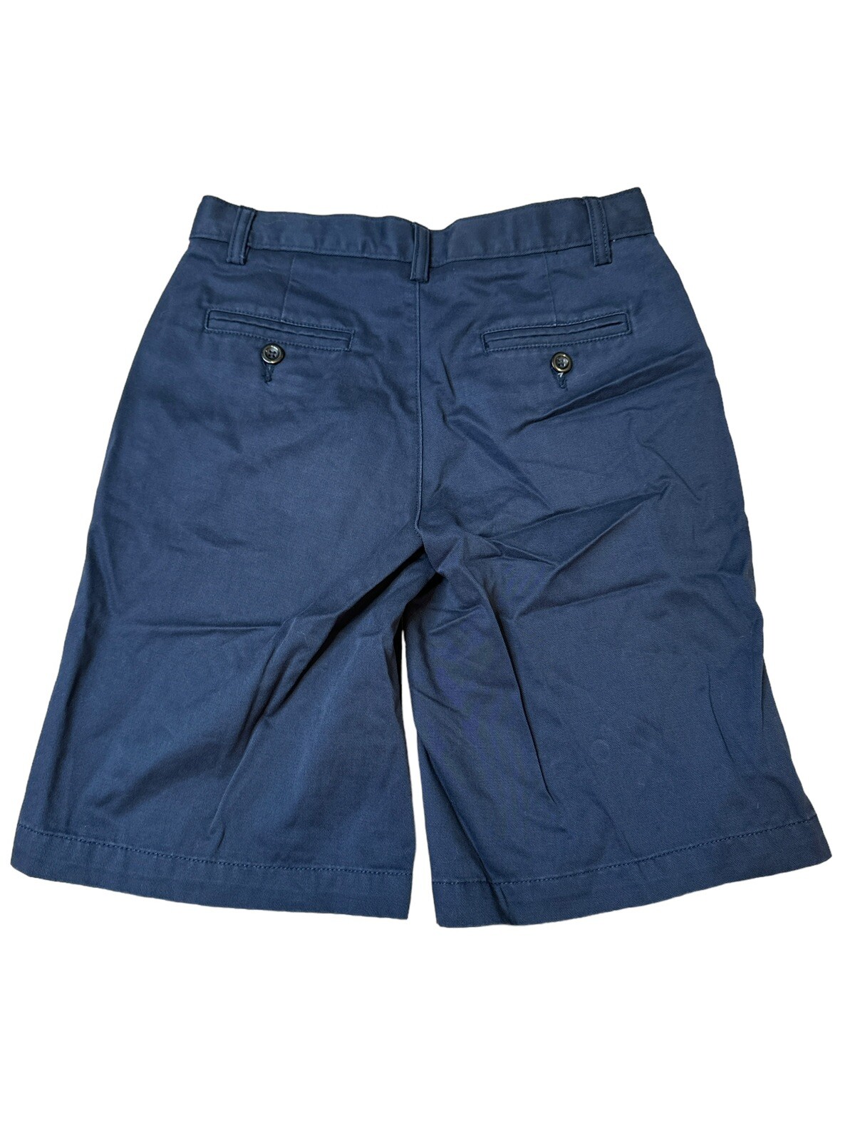 Lands’ End Boy’s Navy Blue Uniform Shorts Size 14 Slim 9.5” Inseam EUC