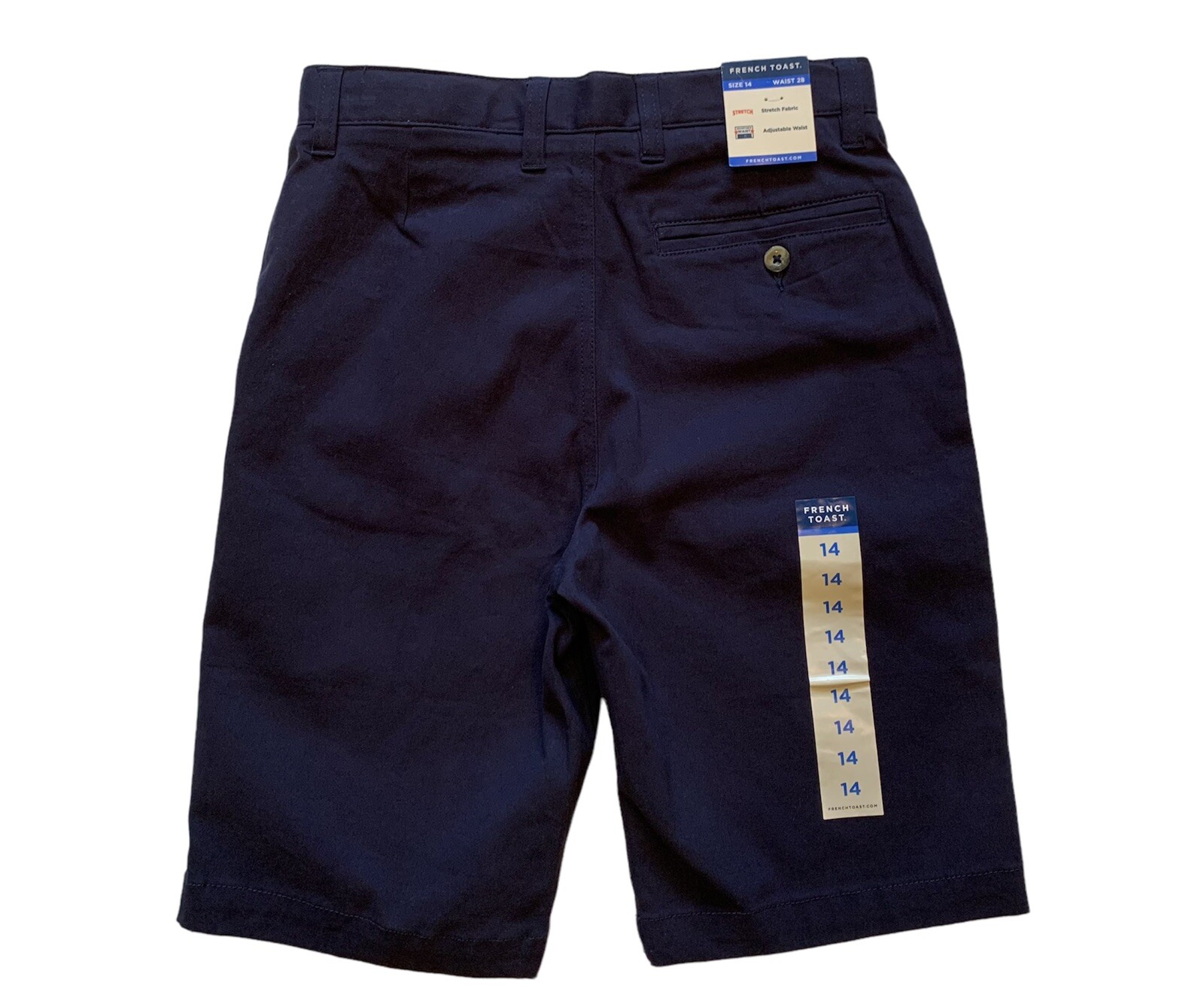 French Toast Boy’s Size 14 Blue Adjustable Waist School Uniform Bermuda Shorts