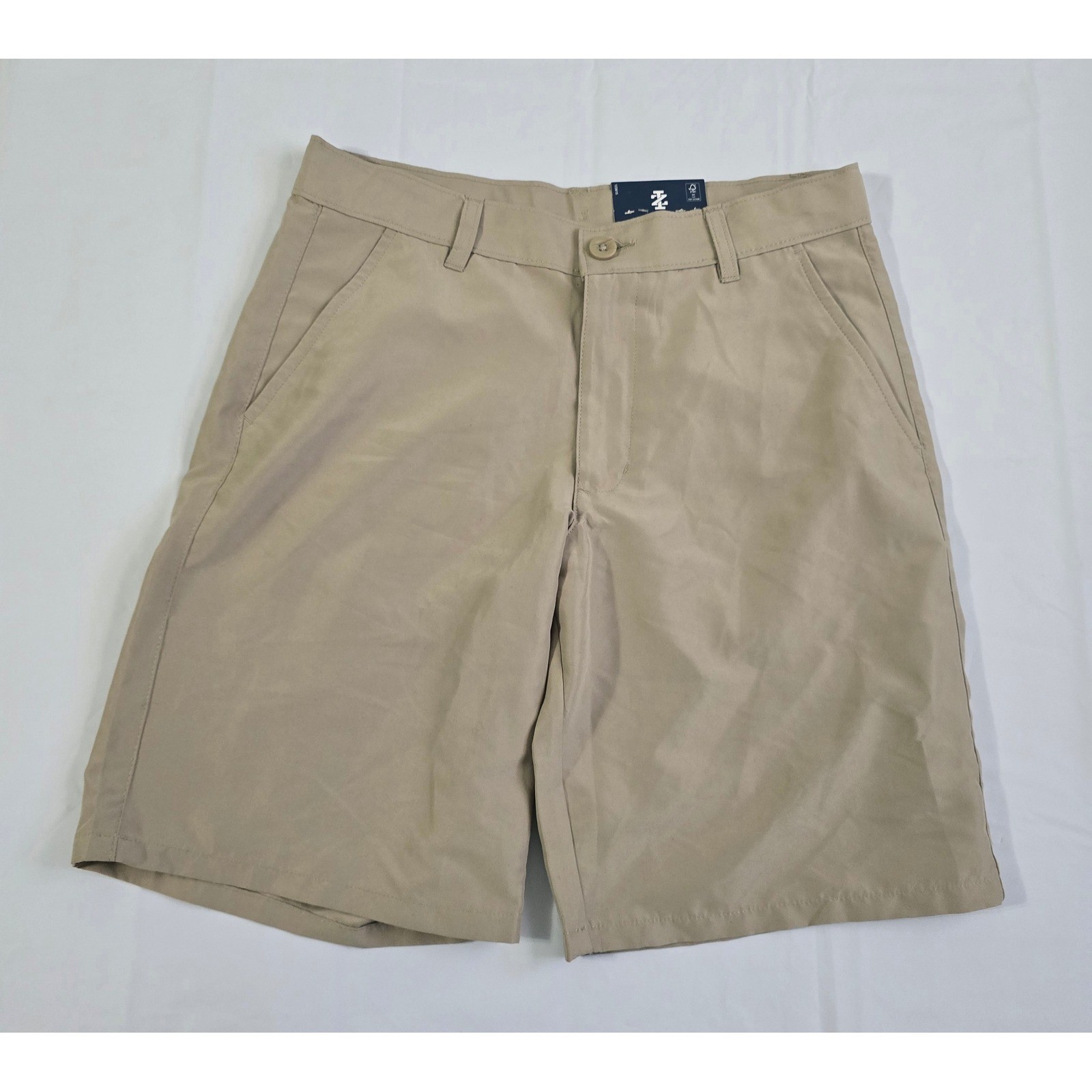 IZOD Boys Khaki Shorts Size 16 Regular School Uniform Wicking UPF 50+ NWT