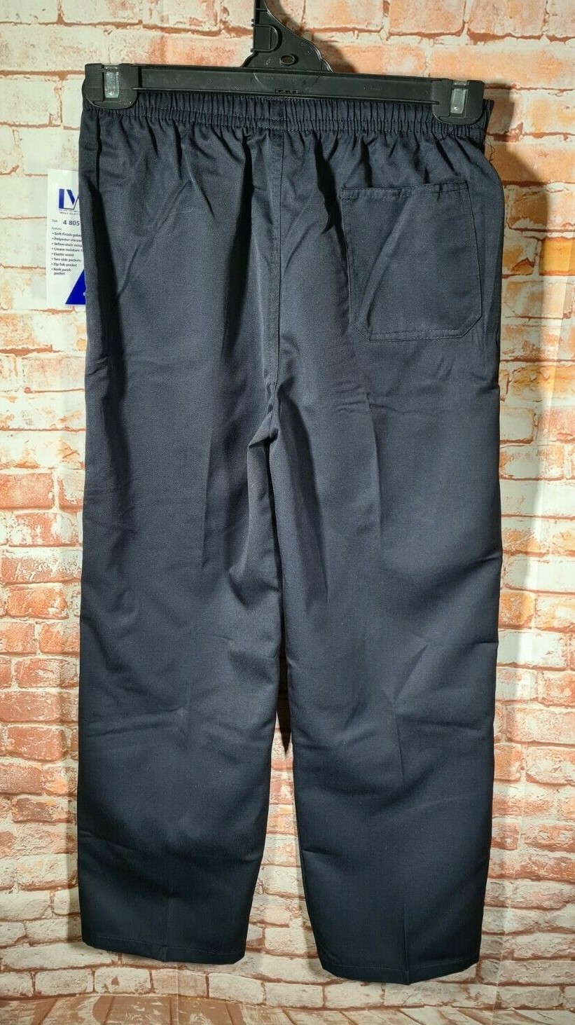 BNWT Boys Sz 12 LW Reid Brand Navy Blue Double Knee Elastic Waist School Pants