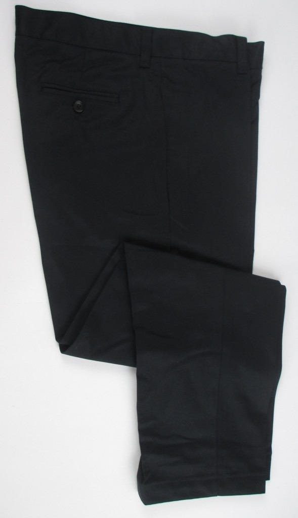 LANDS END Black School Uniform Plain Chino Pants Boys 16 Husky 29″ Inseam