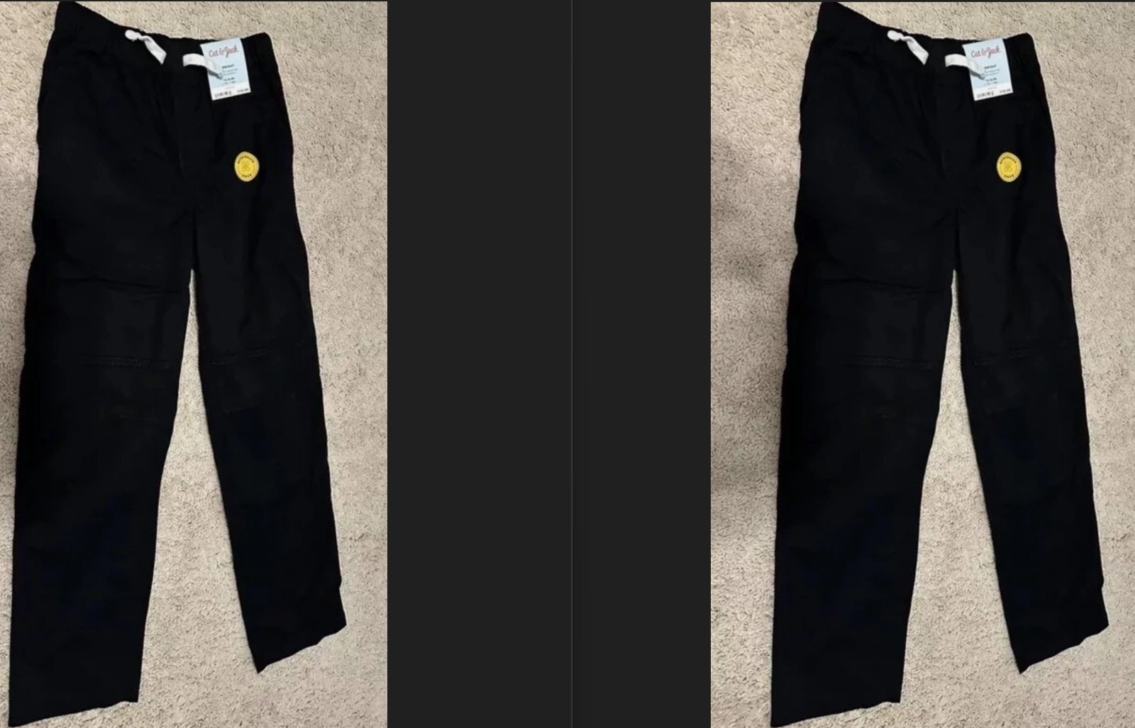 FREE NEW Kids 2 pull on pants cotton adjustable waist formal uniform comfort set