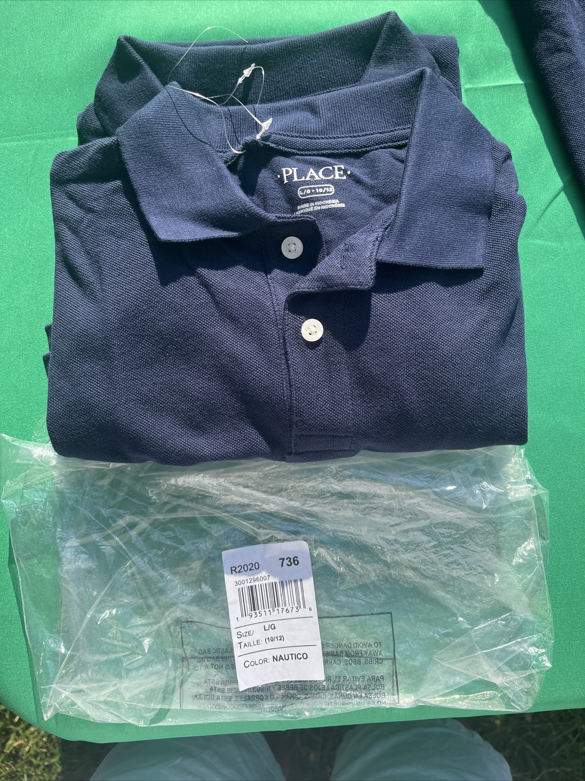 Children’s Place Polo Shirt Boys Size 10/12 Navy School Uniform Short Sleeve