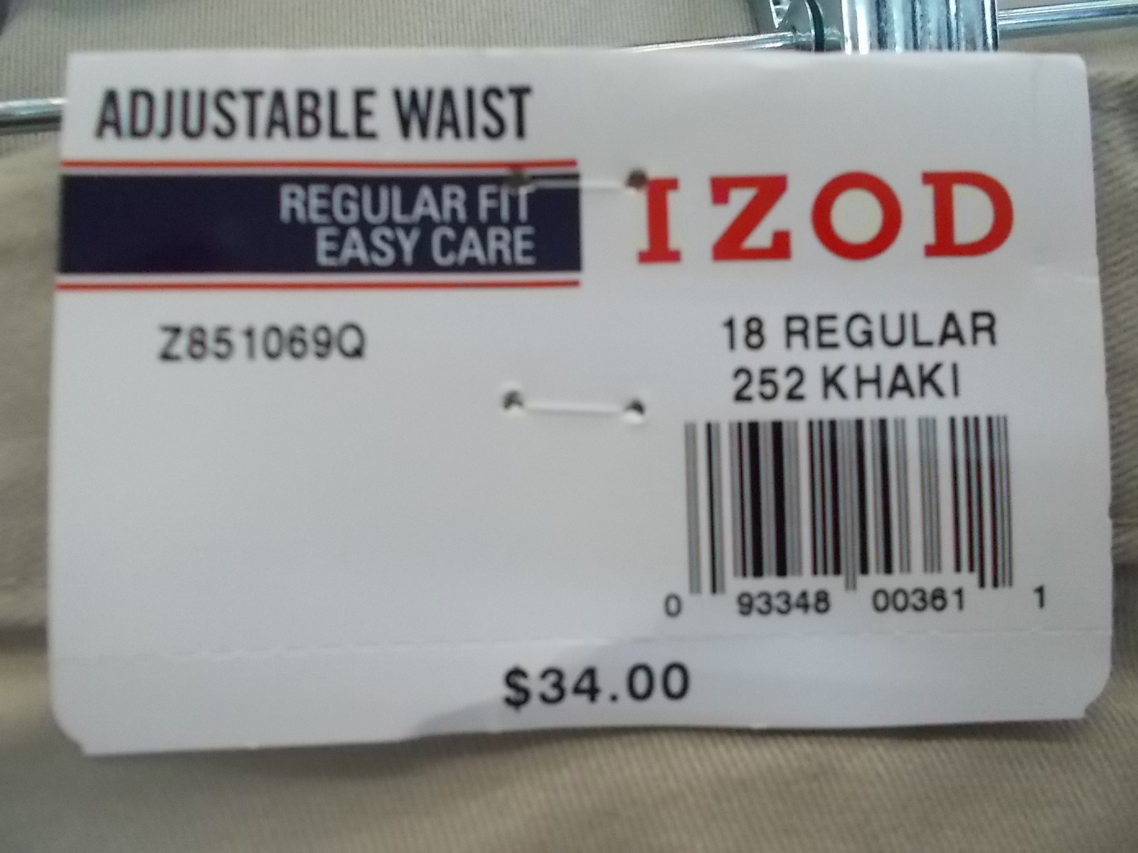 Boys IZOD $26-$34 Uniform/Casual Khaki Flat Front Pants Size 5-18