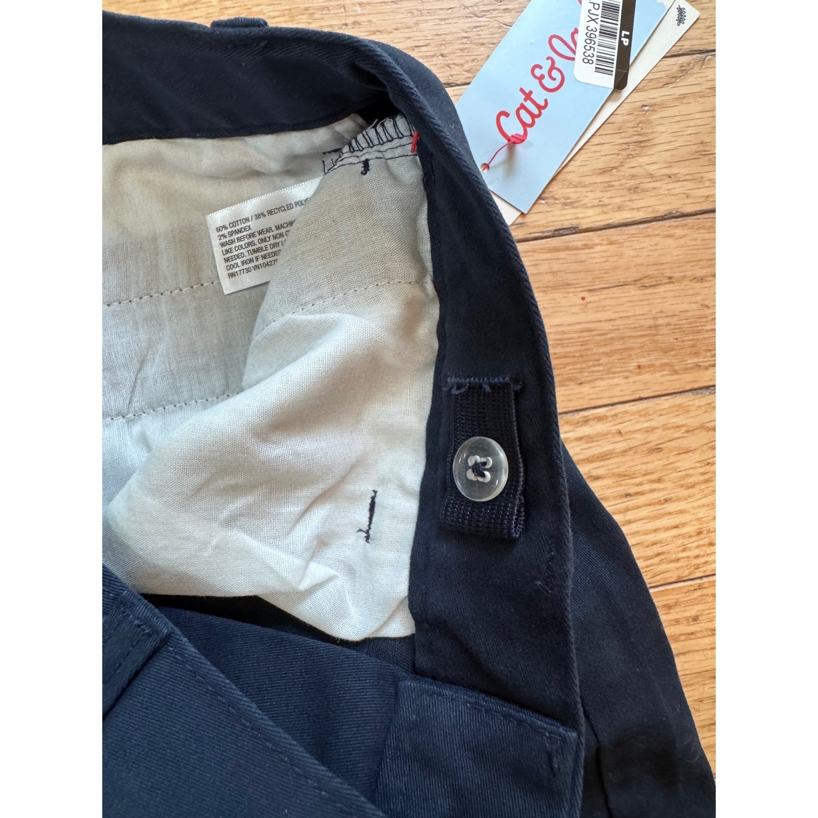 Cat & Jack Boys Navy Blue School Uniform Straight Fit Chino Pants Size 12 NWT