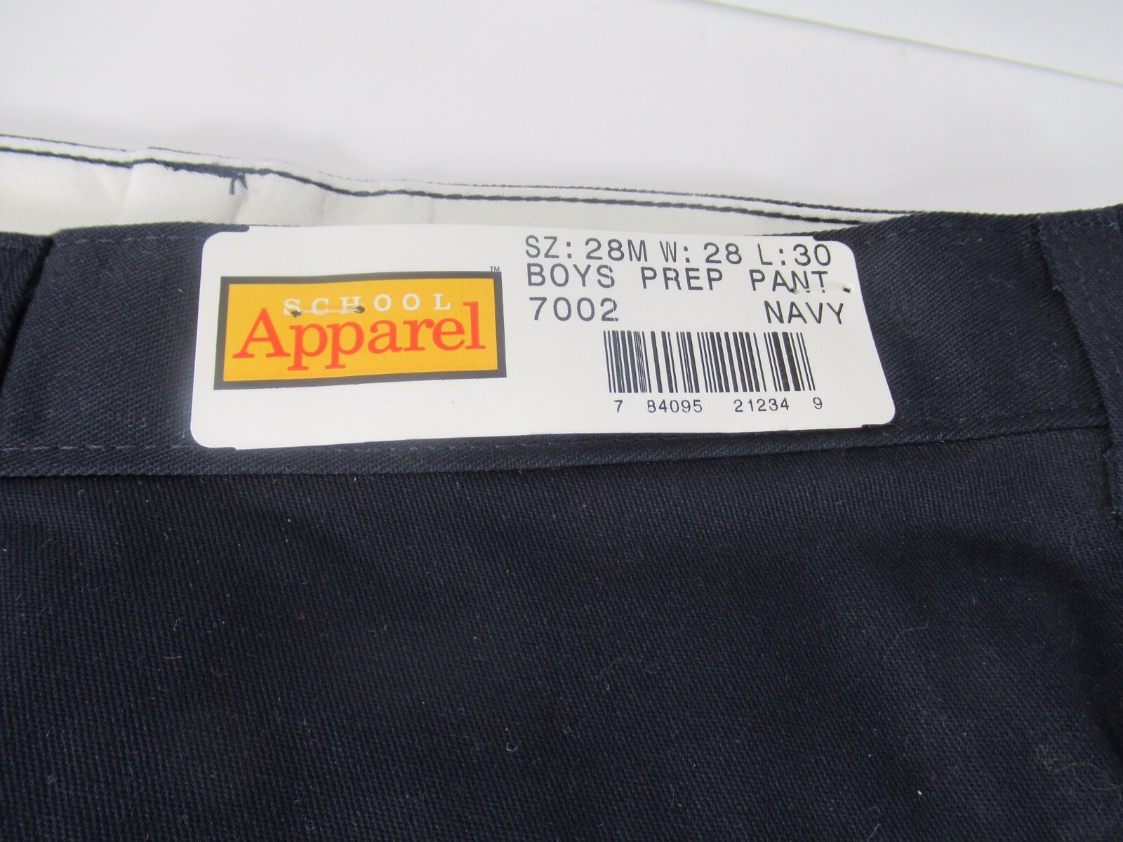A+ Fabrics Boys Sz 28 M Waist 28 Length 30 Navy Blue School Pants Wrinkle Free