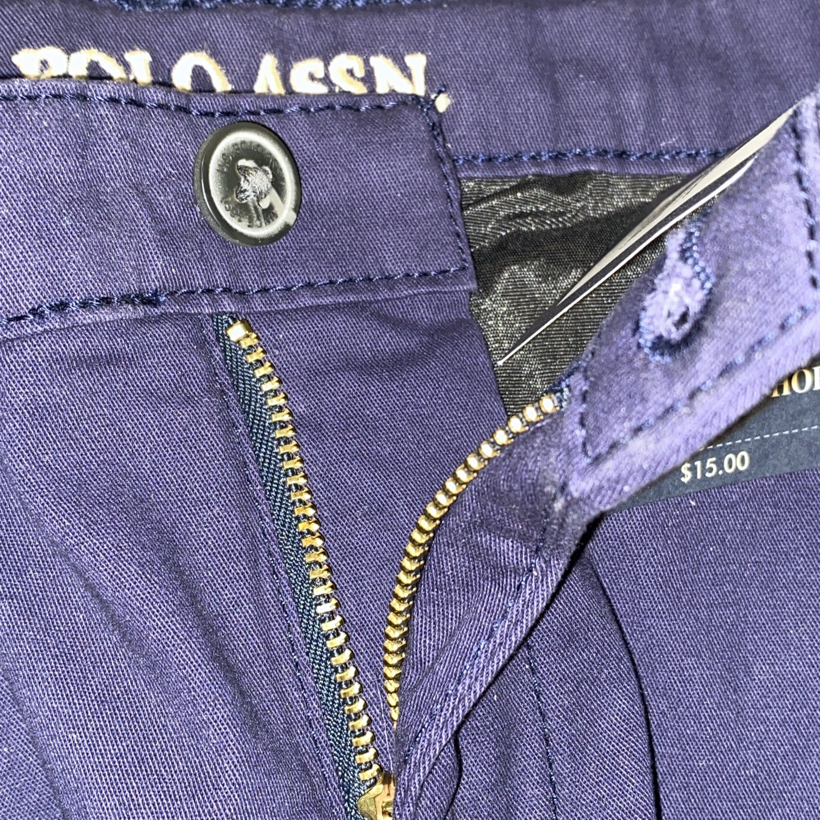 US Polo Assn Boys Uniform Shorts Size 5 Navy Blue