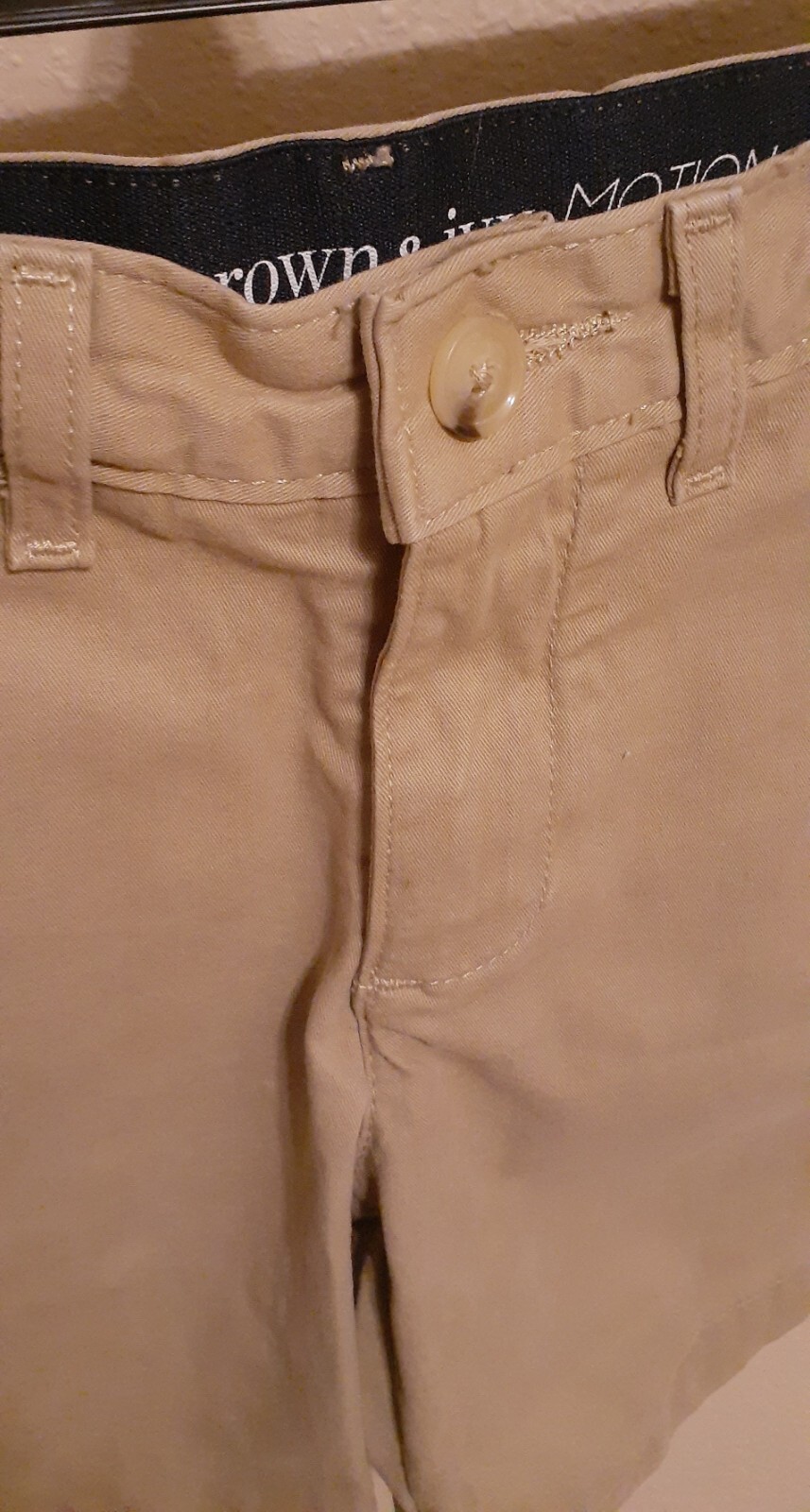 L@@K- Boys Crown & Ivy Motion Flex Khaki School Uniform Shorts Sz 8 Reg NICE!
