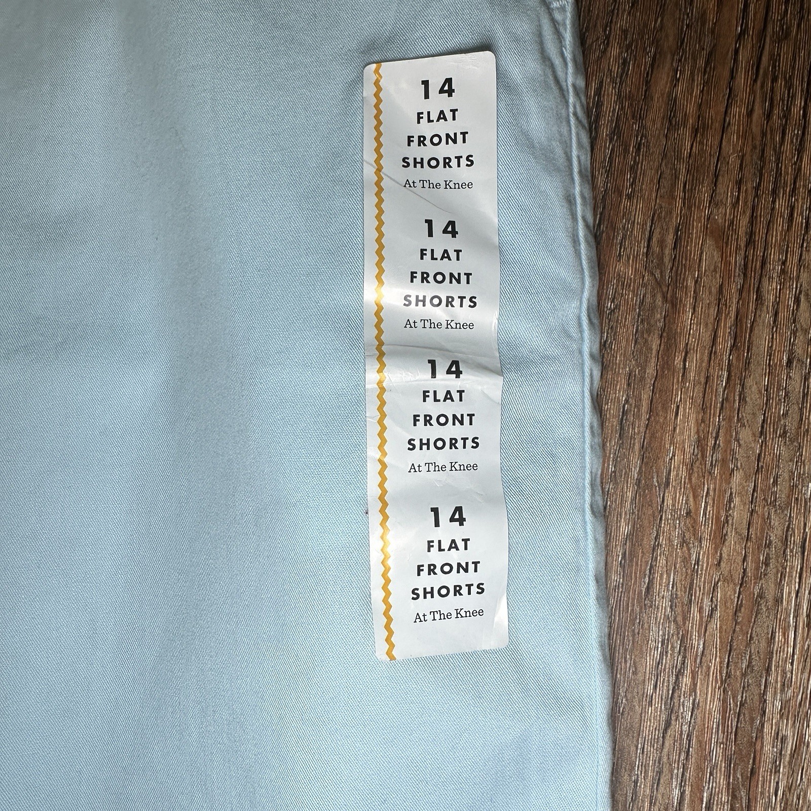 Boys Flat Front Shorts Sz 14 Light Blue Adjustable Waist Uniform NWT