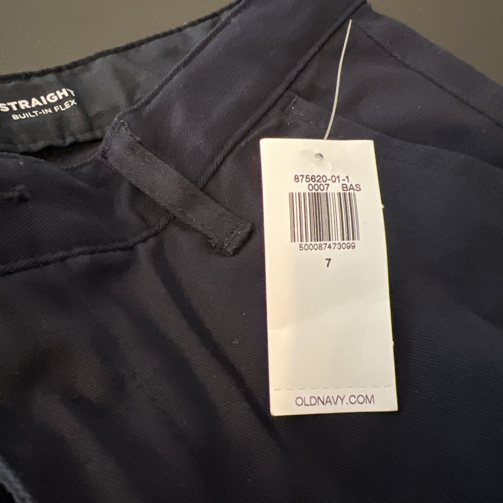 NWT Uniform straight leg pants boys navy size 7 built in flex adjustable school