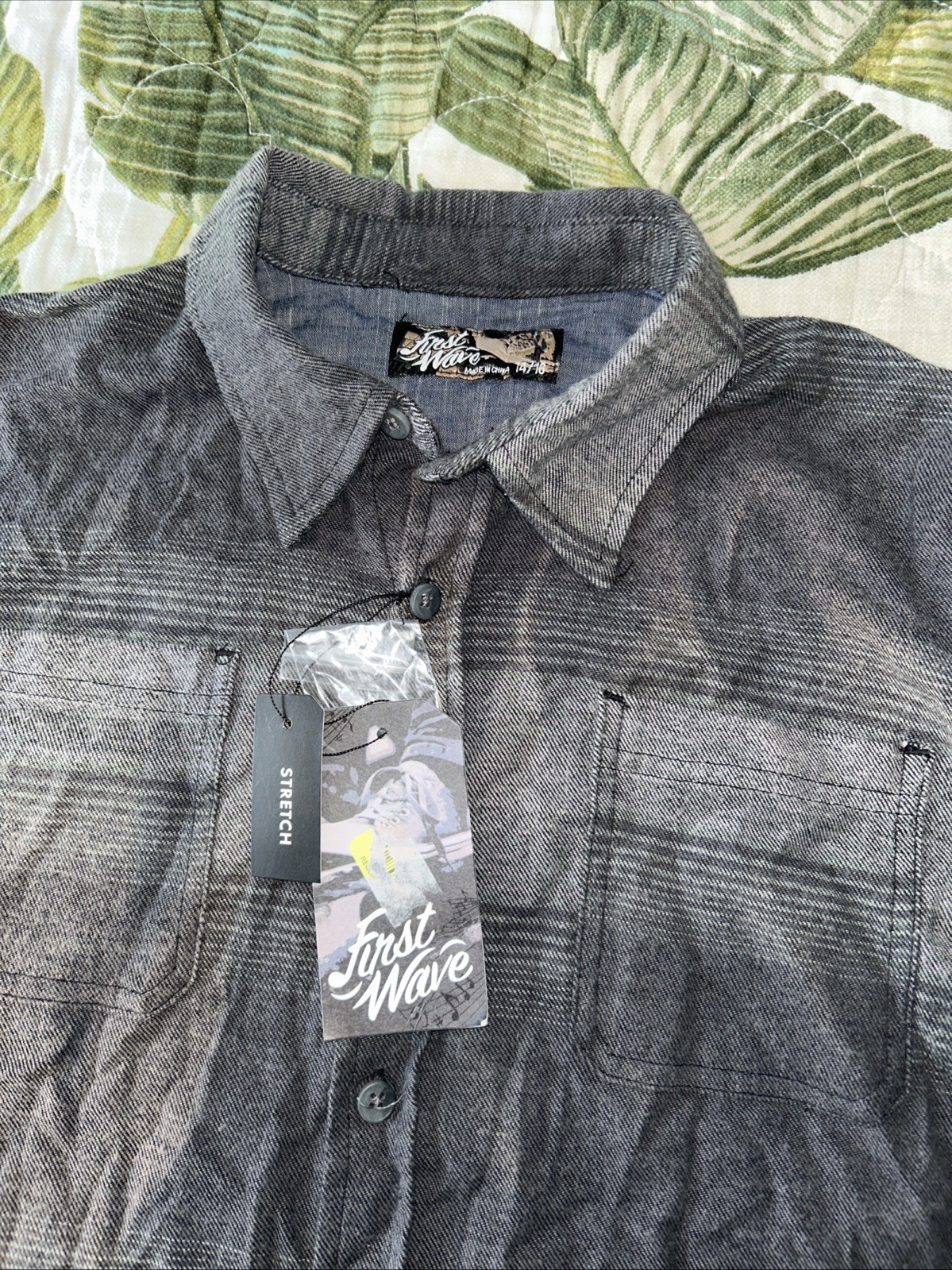 NEW NWT YOUTH Flannel SHIRT First Wave Long SLEEVE Boys
