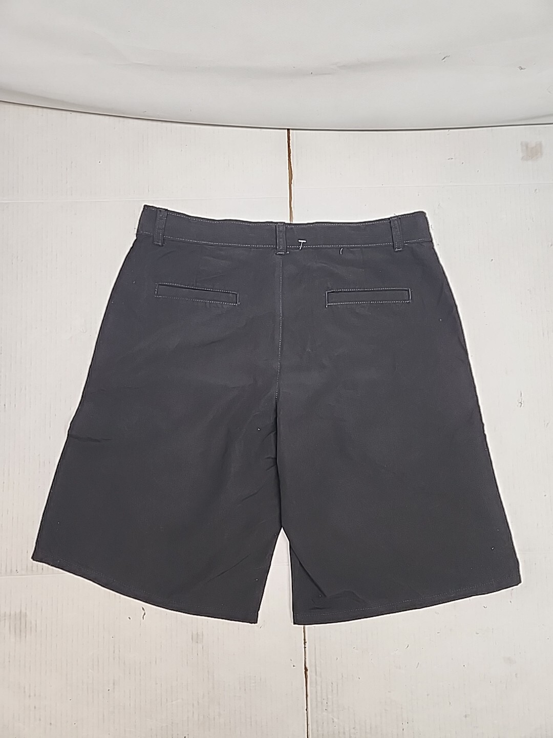 Boys Black Chaps Flat Adjustable Waist School Uniform Shorts In Size 18 Regular