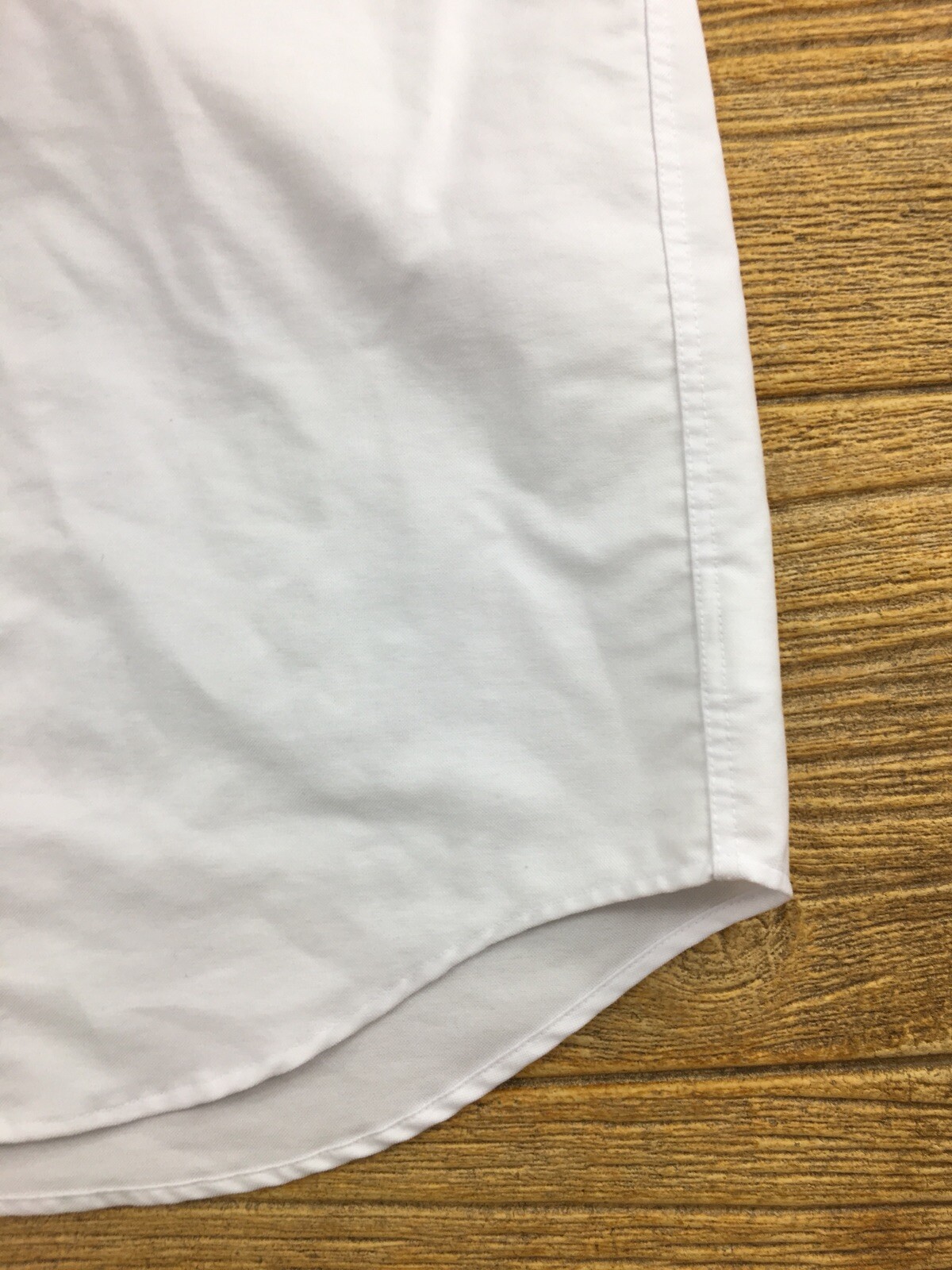 Lands End Boys Shirt Size 12 White Short Sleeve Polo Unidos Dual Language School