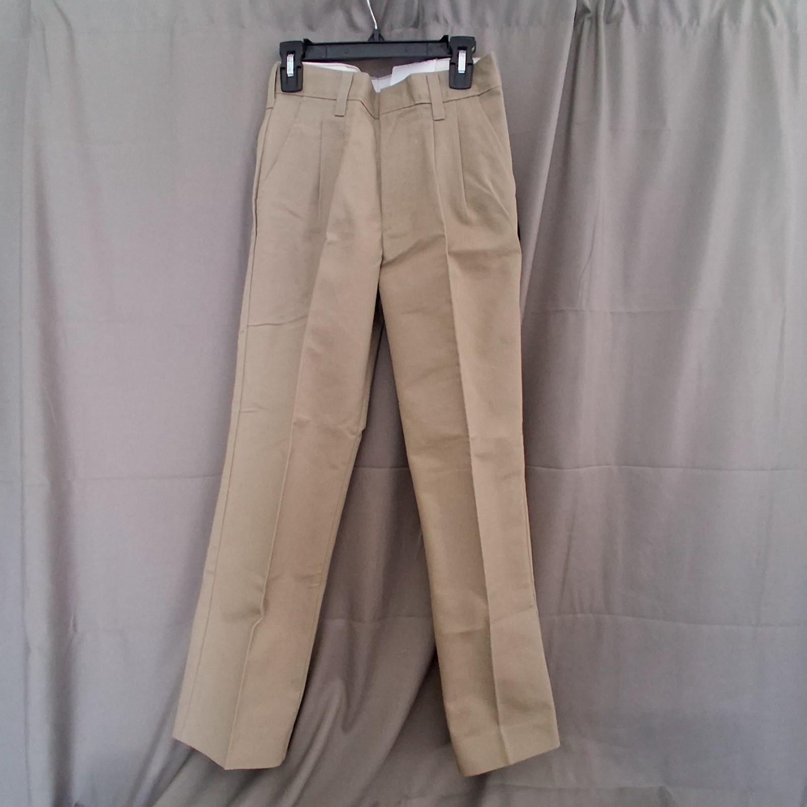 Parker A+ Boys Slim School Uniform Pants Sz 12 Khaki NWT Pleated Front