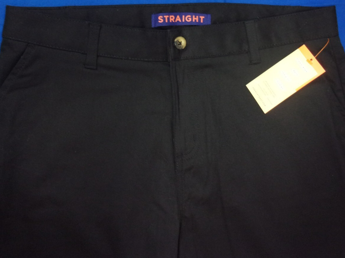 NEW DESIGNER FRENCH TOAST STRAIGHT SCHOOL UNIFORM BLACK PANTS SIZE 20 1/2 PLUS