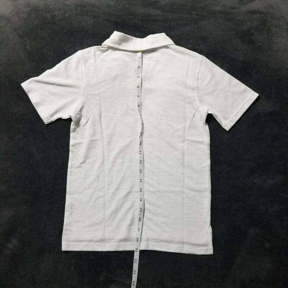 School Uniform Shirt – White Short Sleeve 2 Button Jersey Polo Boys Sizes S-XXL