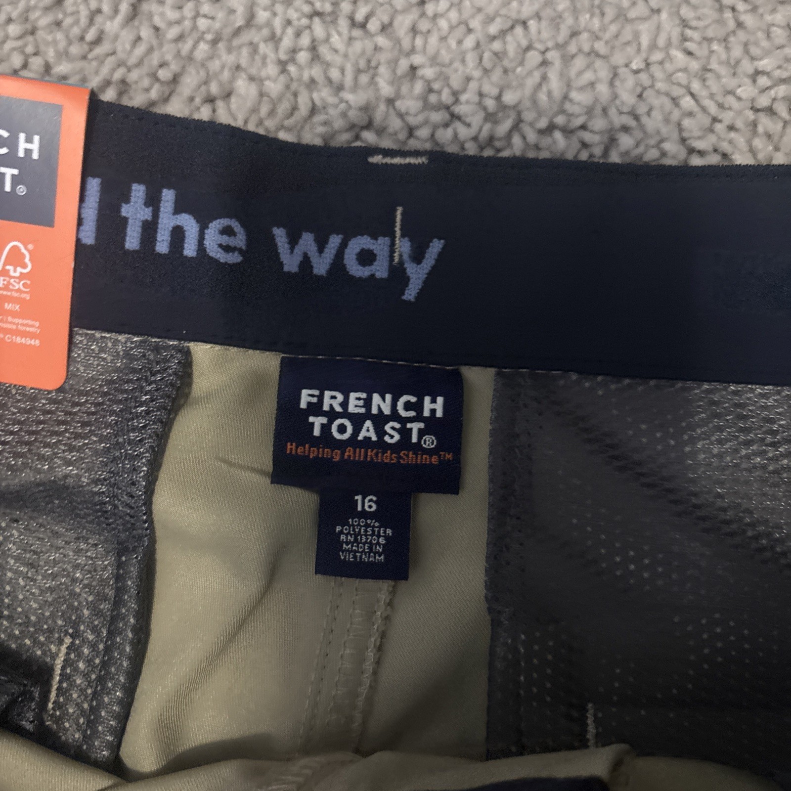 French Toast Youth Boy’s 2-Pack Performance Uniform Shorts, Khaki, Size 16