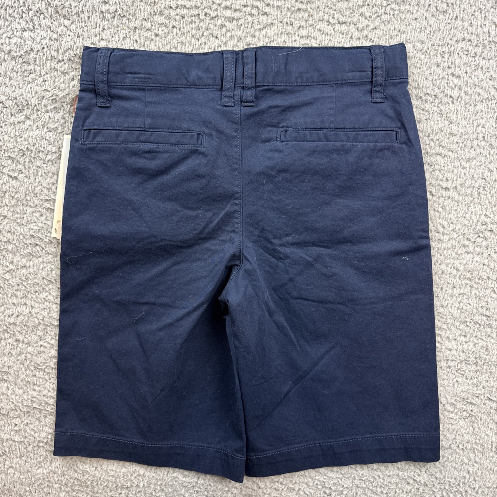 Cat & Jack Boys Youth 8 Blue Flat Front School Uniform Chino Shorts