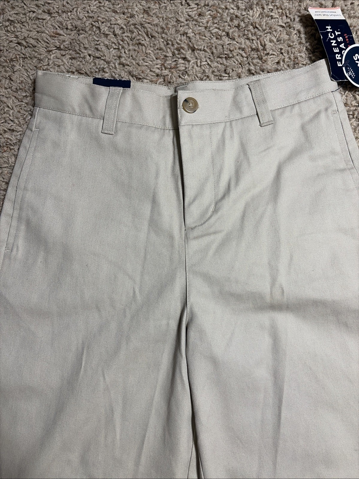 NWT Boys 14 French Toast Adjustable Waist Flat Front Khaki Uniform Shorts