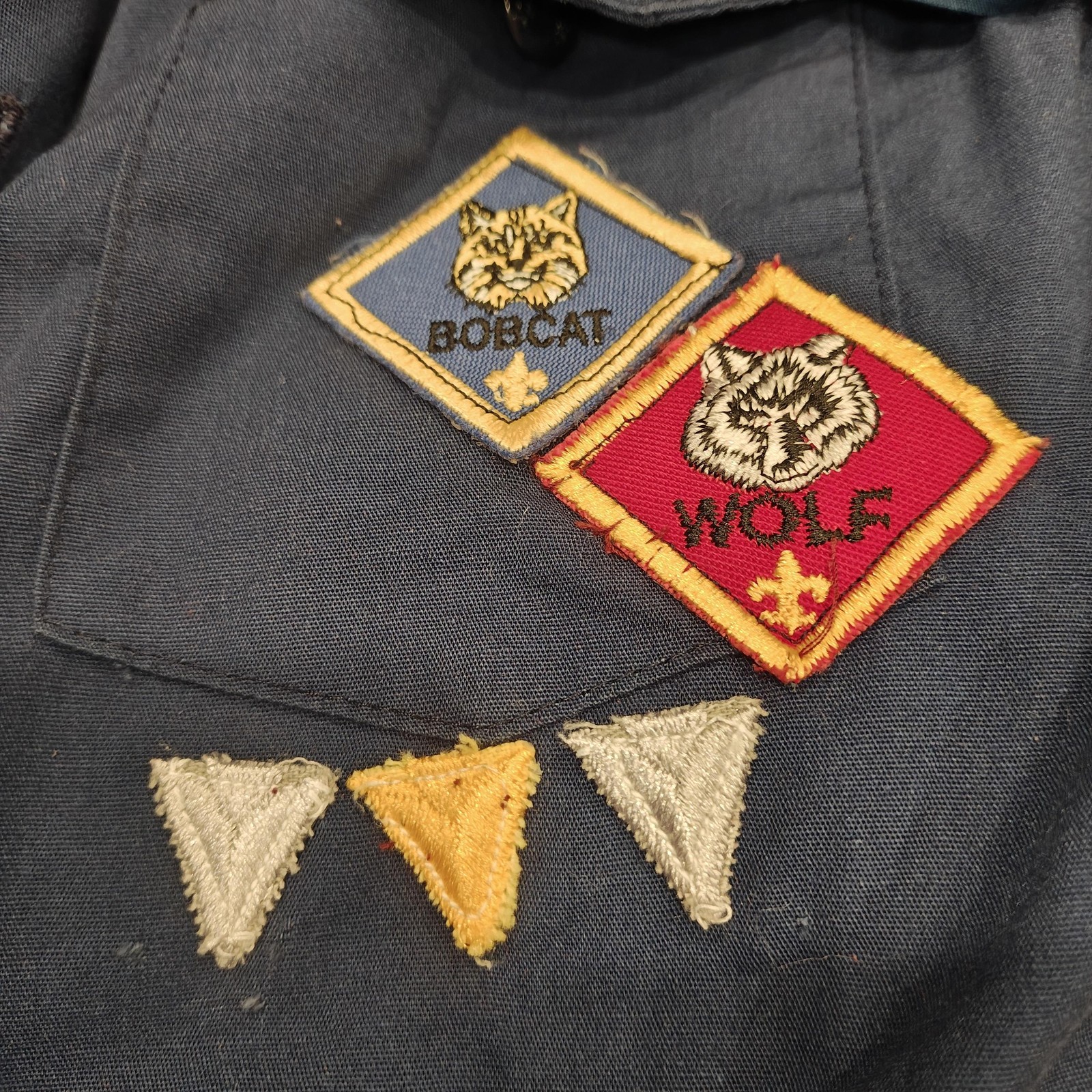 VTG Boy Scouts Of America Uniform Shirt Youth Medium 10-12 Blue Patches 1994