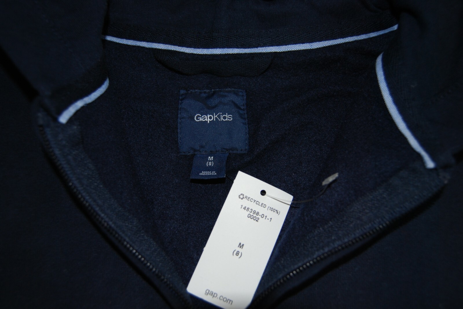 NEW Boy Size 8 GAP School Uniform Hoodie Navy Zipper
