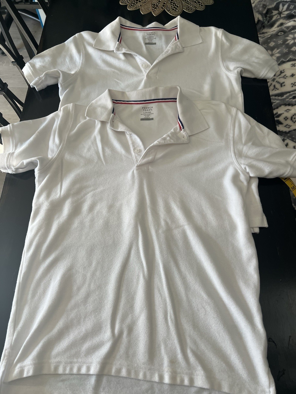 Boys Polo White Uniform Size L (14/16H) Set Of 2