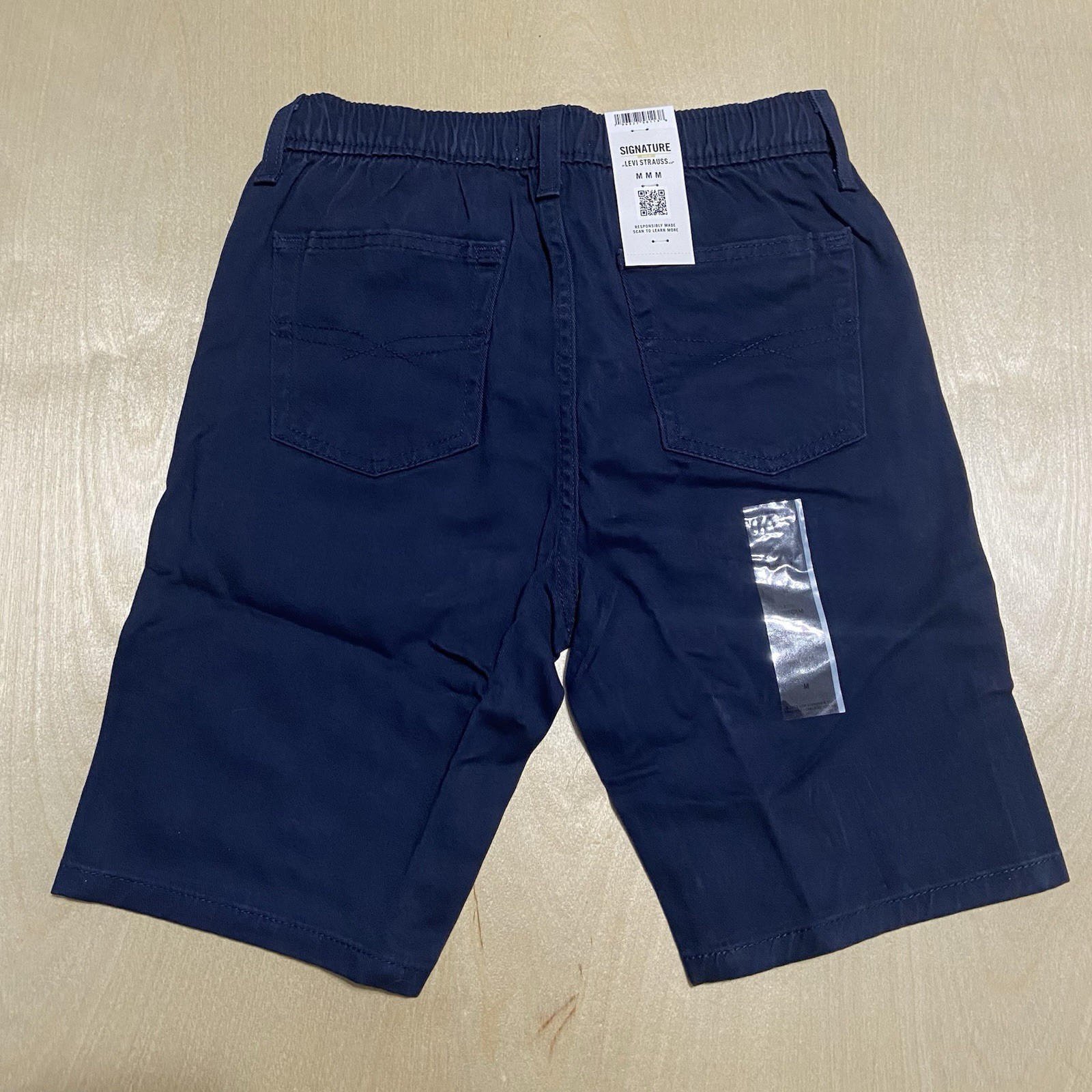 Levi Strauss Boys’ Size Medium Flex Stretch School Uniform Shorts in Blue