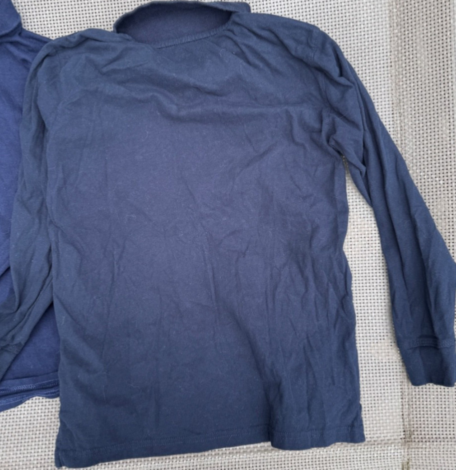 LOT of 3 Boys uniform FADED GLORY,JERZEES Long sleeve Polo Shirts NAVY BLUE M/L