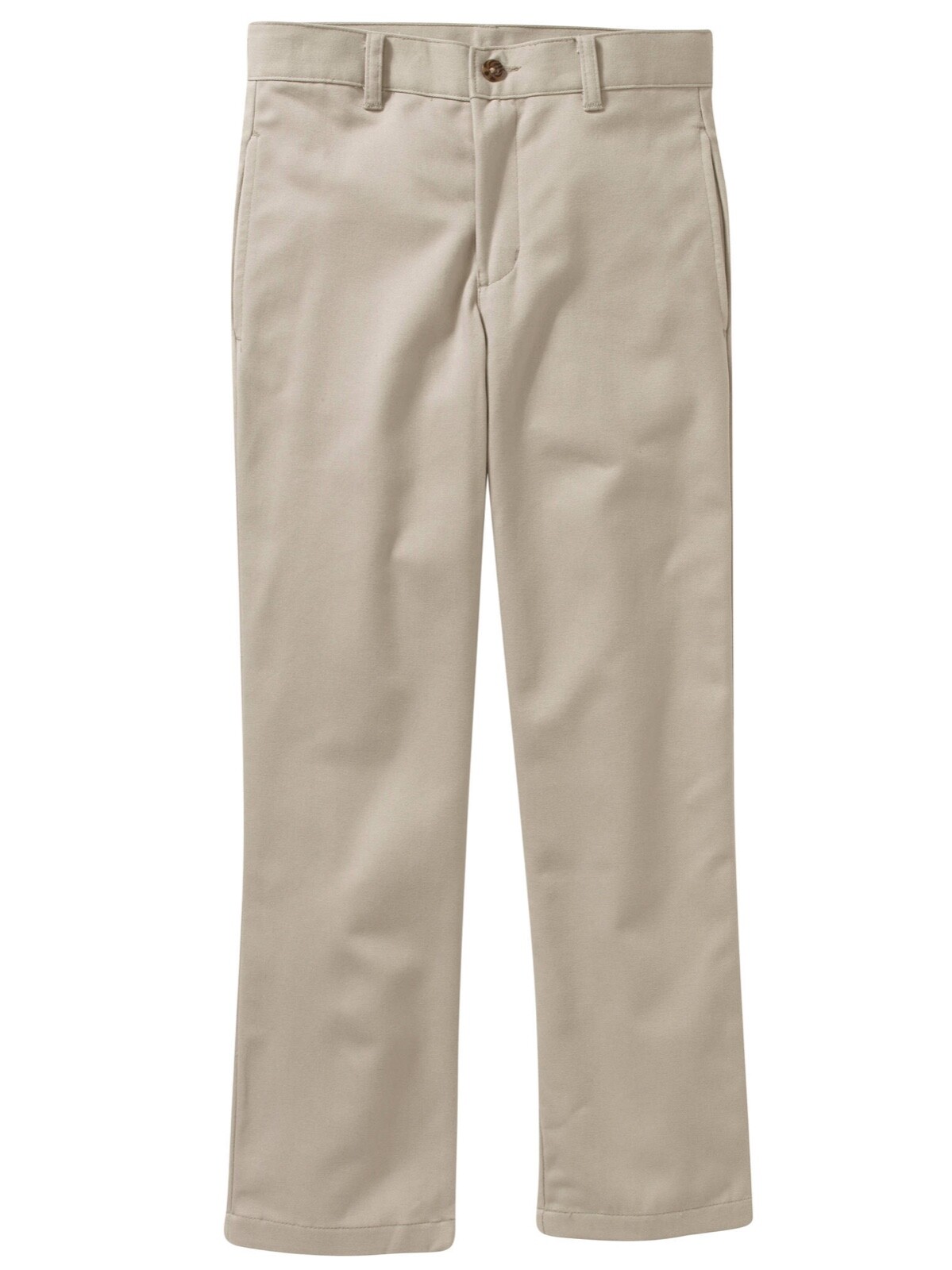 George Boys School Uniform Flat Front Twill Pant w Scotchguard, Khaki, 5