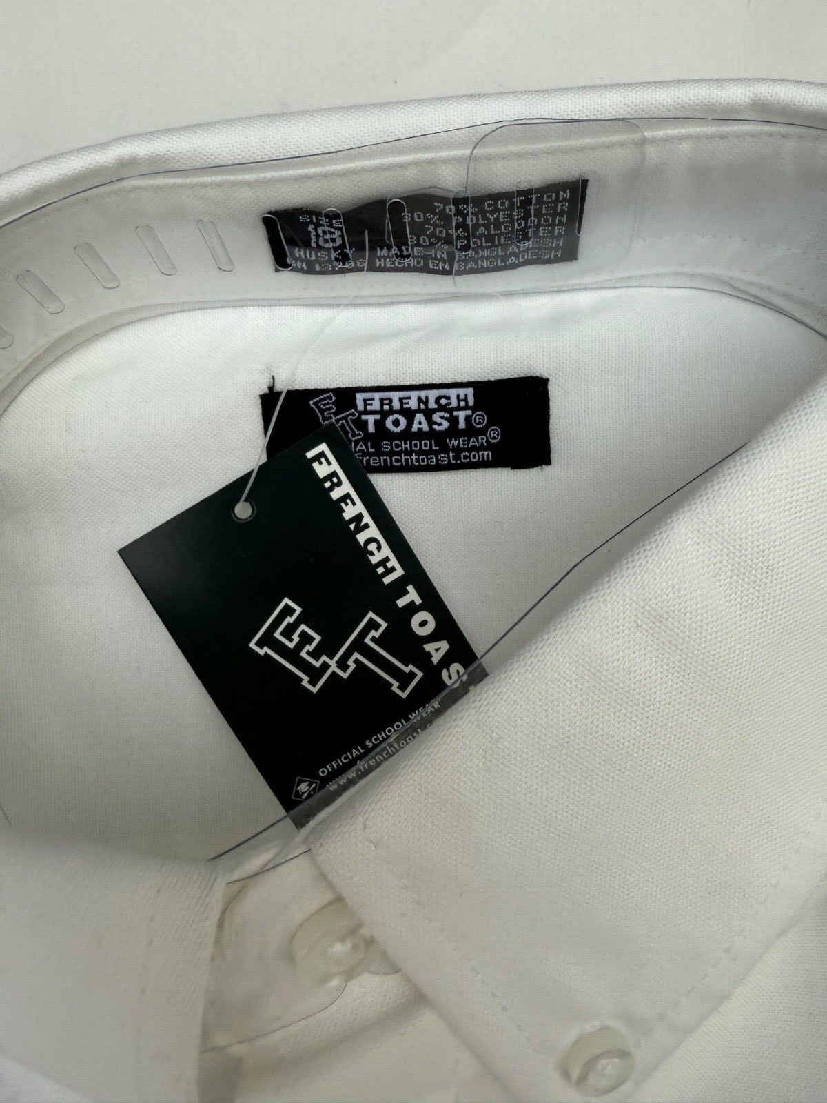 New lot of 2 Boys FRENCH TOAST FORMAL UNIFORM WHITE BUTTON DOWN Shirts 16H-18H