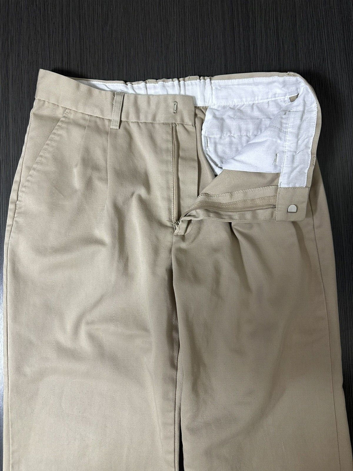 Preferred School Uniform Boys Pants Beige Pleated Front Size 14 Husky