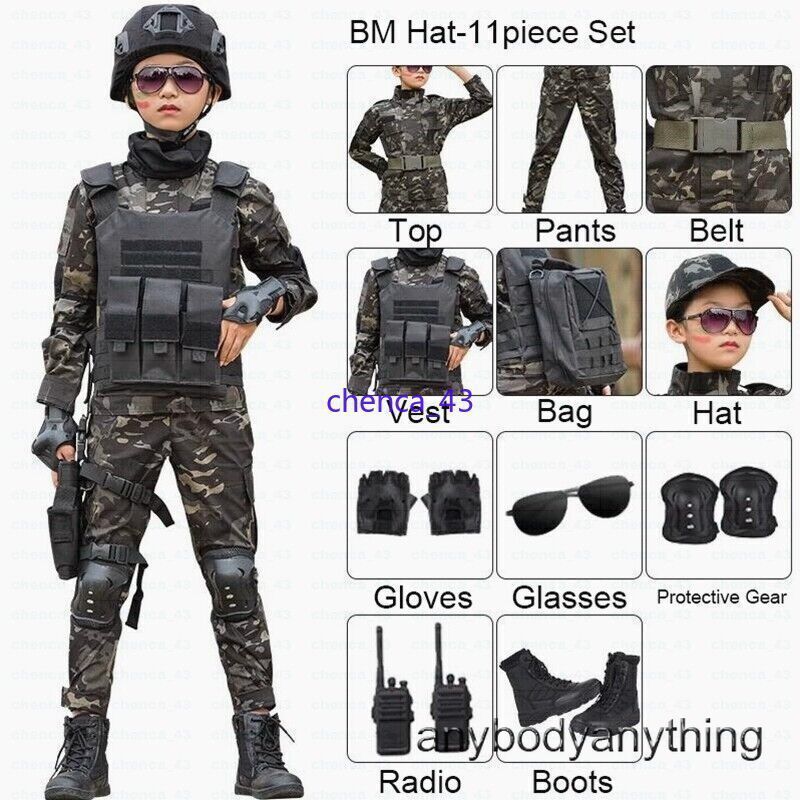 Children’s Spring Autumn Camouflage Suit Special Forces Tactic Training Uniform