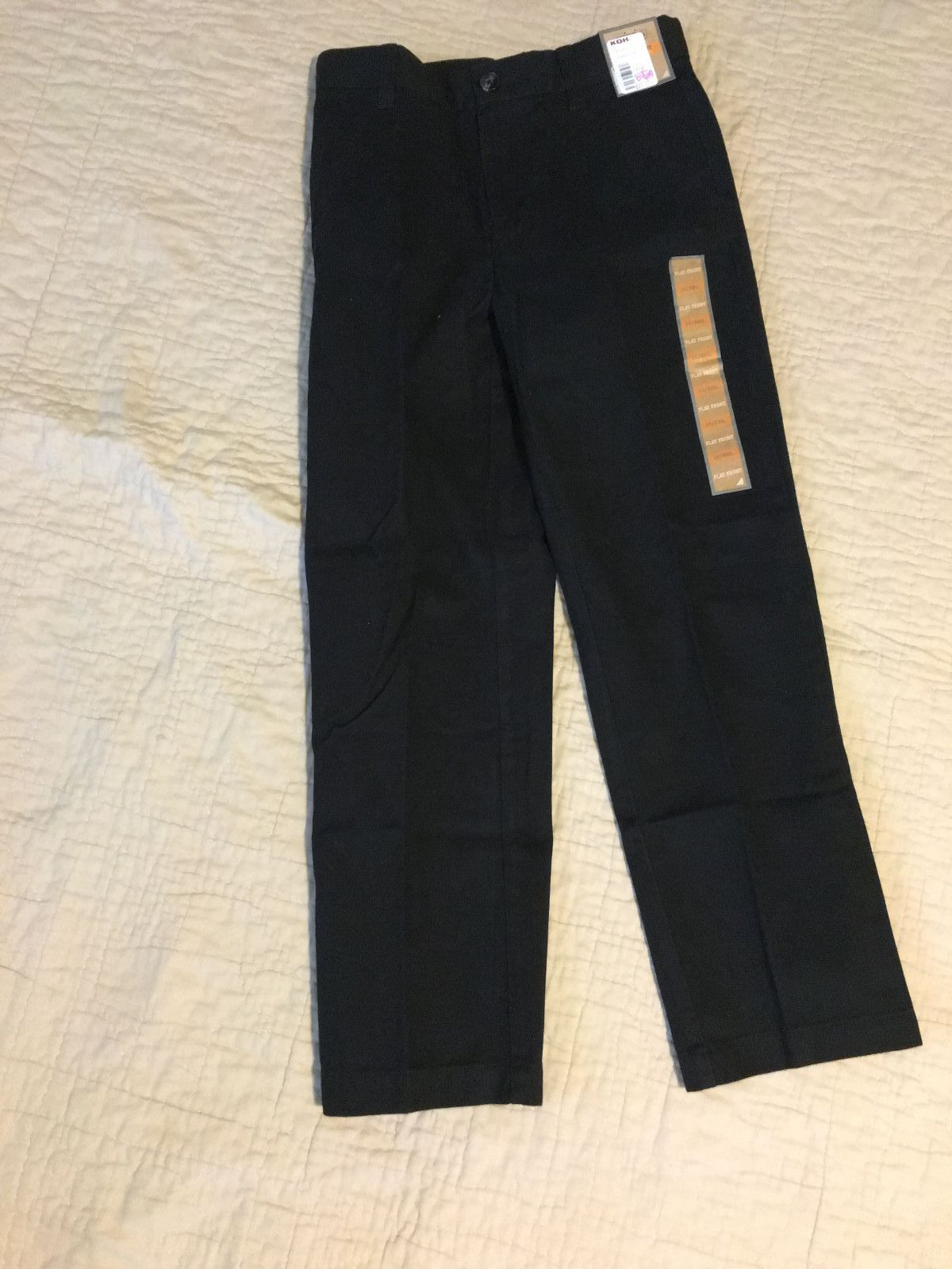 Urban Pipeline: Boy’s Flat Front-Adj Waist Uniform Slacks: 10R Blk, 18R Nvy