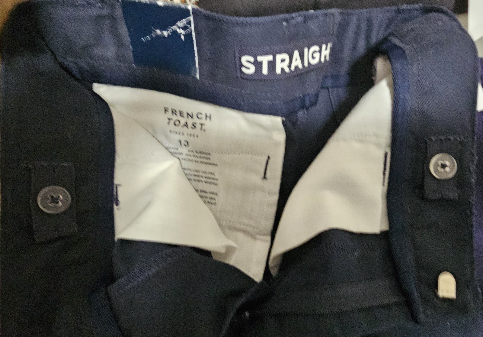 Boys FRENCH TOAST Uniform Pants STRAIGHT Adjustable Waist Navy NEW Size 10