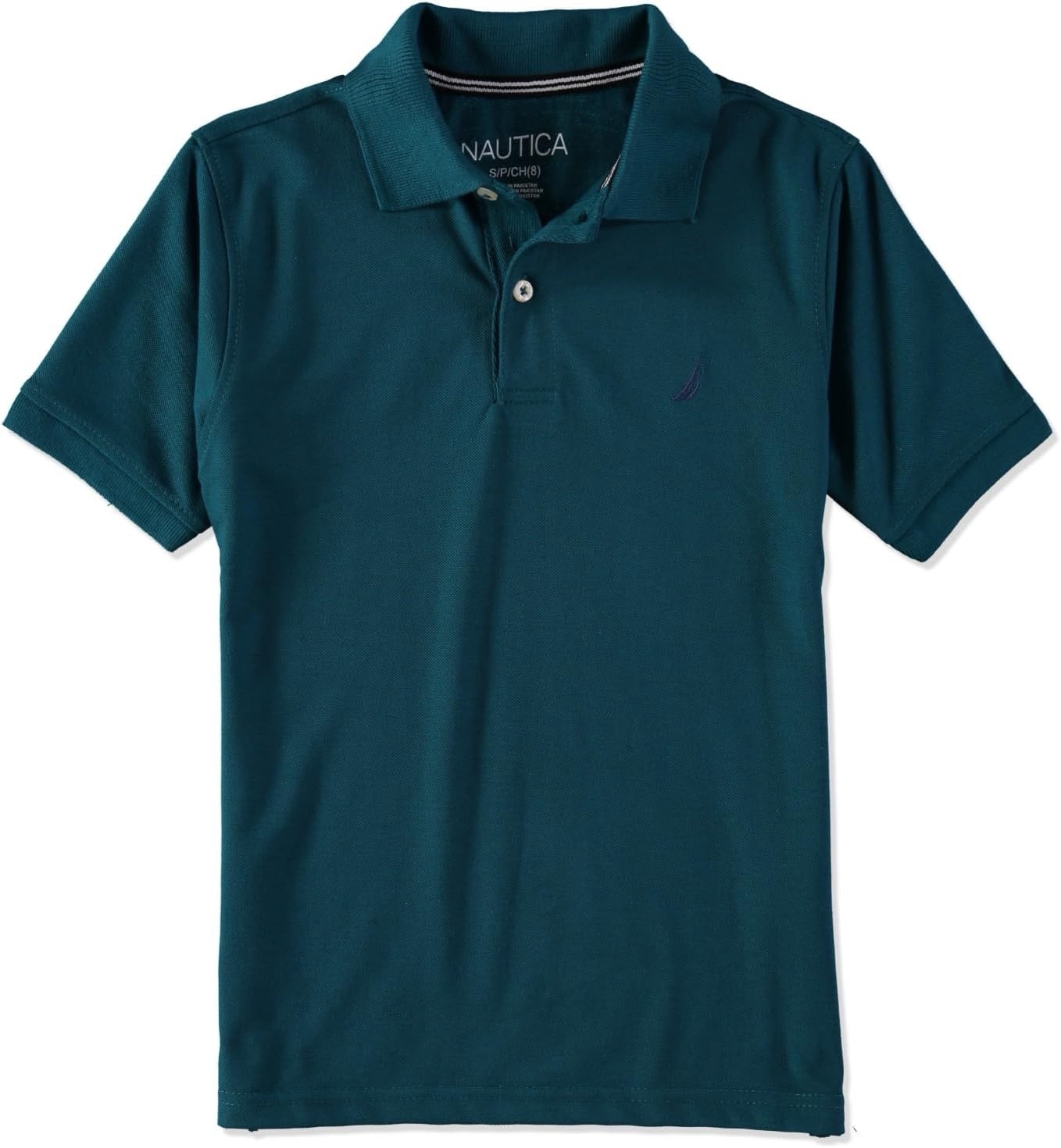 Nautica Big Boys’ Short-Sleeve Anchor Deck Polo Shirts 2pk Medium (8-10) Blues