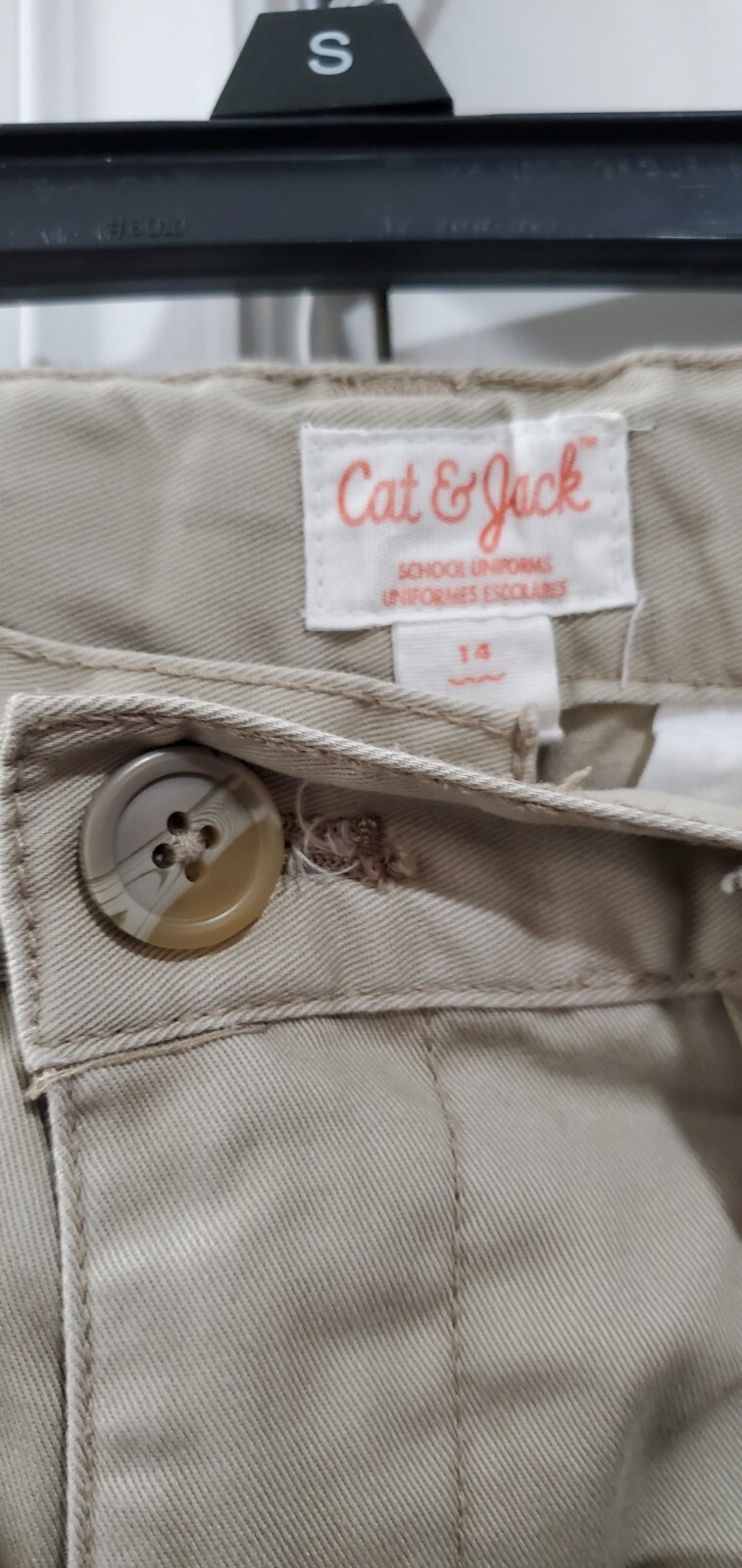 Cat & Jack Boys Size 14 School Uniform Chino Pants Khaki Casual